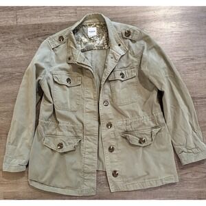 Kensie Jeans Women Military Jacket Olive Green Utility Jacket Medium